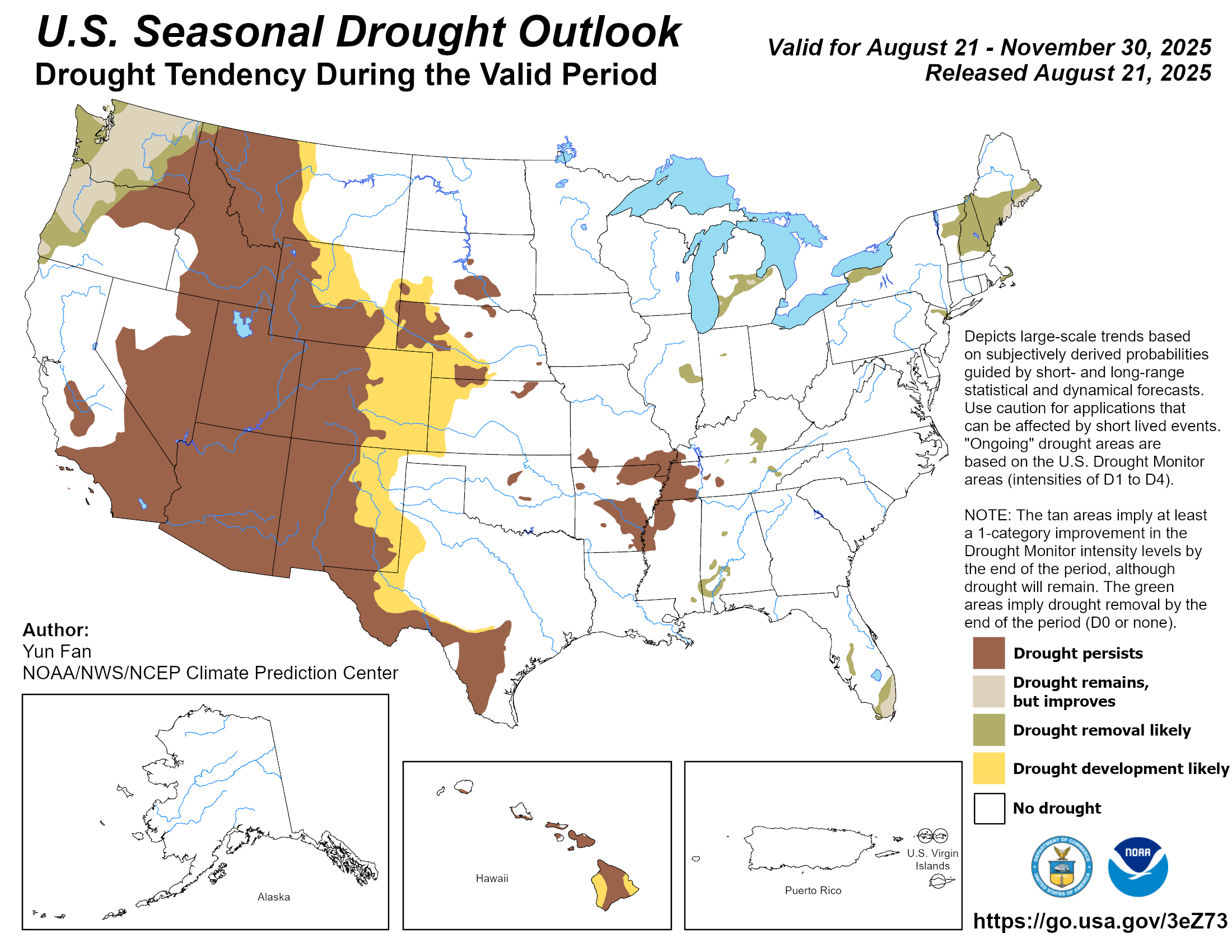 Drought Outlook Map of the United States