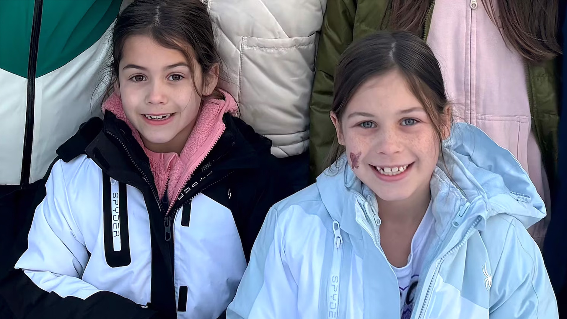 Flood victims, Hannah and Rebecca Lawrence.