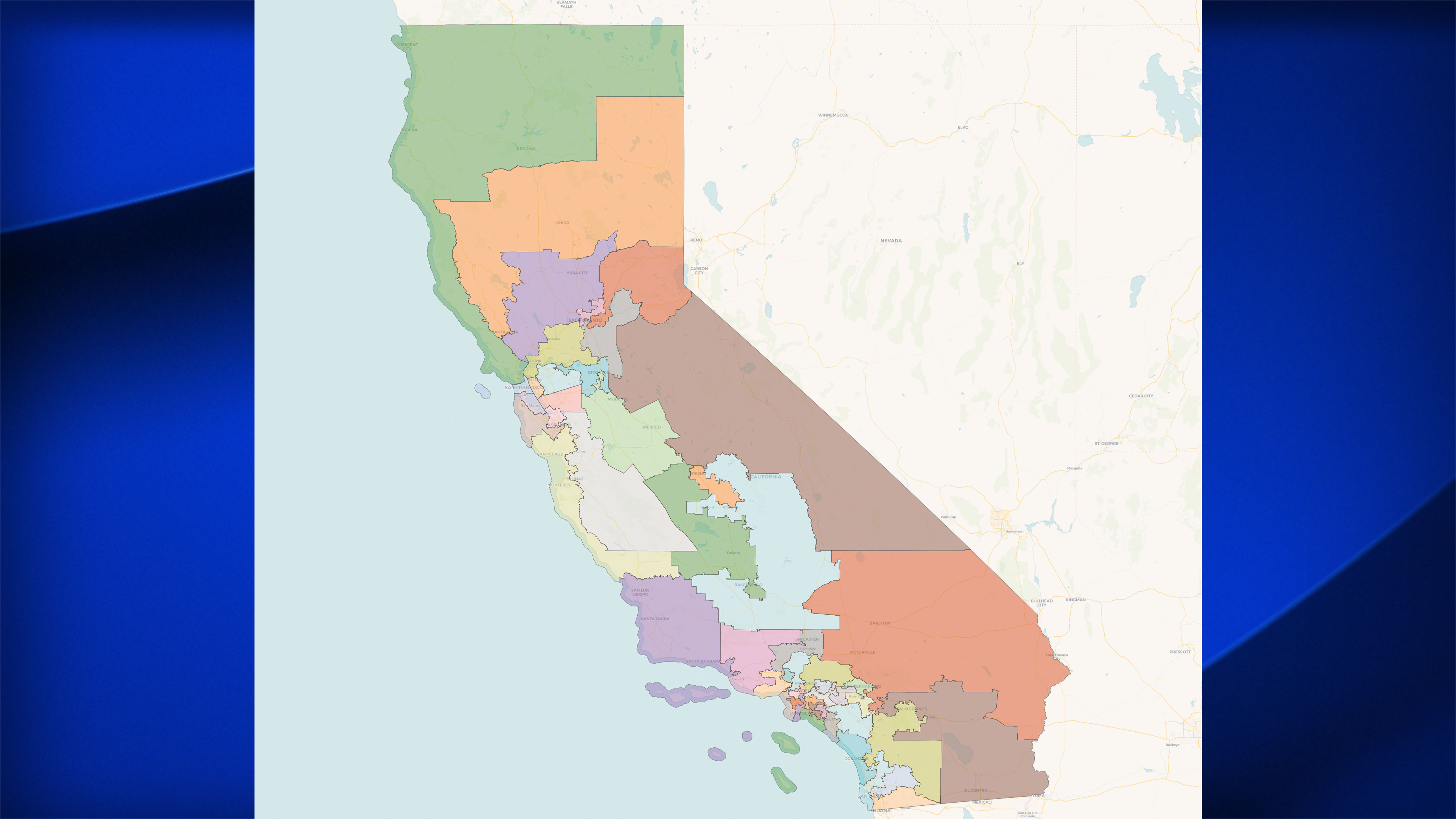 The first draft of California's redrawn congressional district maps has been released.
