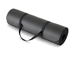 Amazon Basics 1/2 Inch Extra Thick Exercise Yoga Mat with Carrying Strap, Cushioned Support, for Fitness and Gym Workouts
