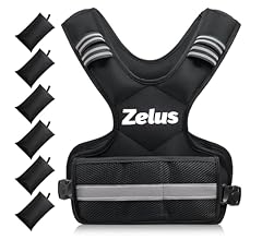 ZELUS Weighted Vest for Men and Women | 4-10lb/11-20lb/20-32lb Vest with 6 Ironsand Weights for Home Workouts | Adjustable …