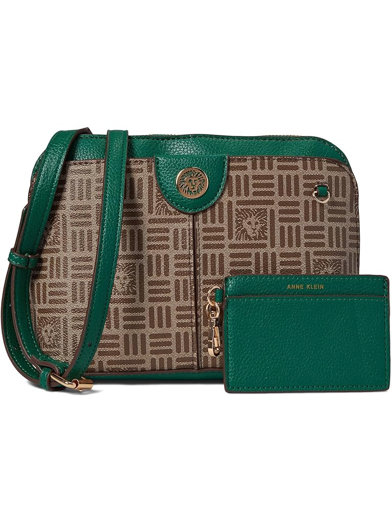 Anne Klein On The Go Tile Lion Logo Crossbody