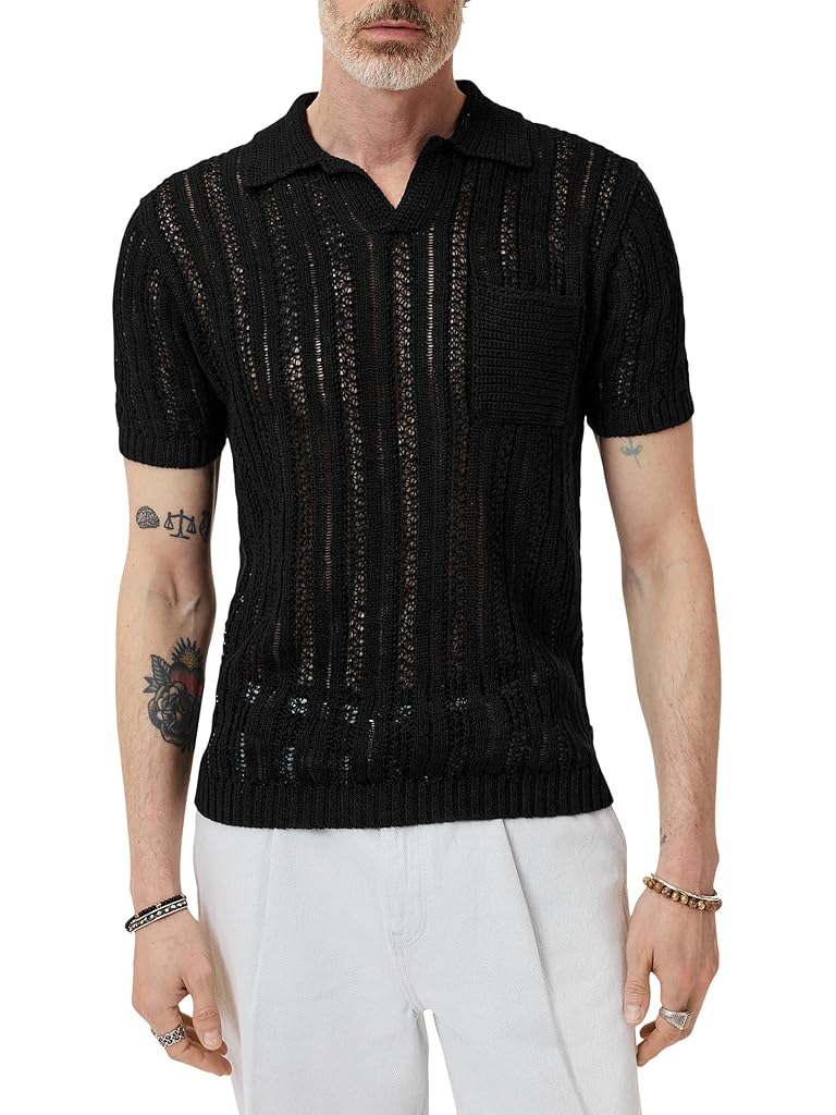 John Varvatos Odin Linen Sweater Polo Y2317S25